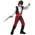 ATOSA déguisement pirate pantalon rayé noir et rouge enfant garçon 5 a 6 años