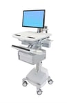 Ergotron StyleView Cart with LCD Arm  SLA Powered  1 Tall Drawer vogn - åpen arkitektur - for LCD-skjerm / tastatur / mus / CPU / bærbar /