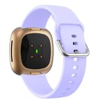 Fitbit Versa 4 / Sense 2 - Silikone urrem - Passer til håndled 150mm-210mm - Lys lilla