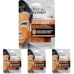 Men Expert Hydra Energetic Tissue Masque facial pour homme, masque en tissu pour peau d'apparence fatiguée (lot de 4)