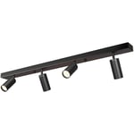 Privatefloor - Spot sur Rail - Lampe 4 Spots Orientables - 90CM Noir