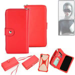 2in1 cover wallet + bumper for Nubia Red Magic 9S Pro+ Phone protective Case red