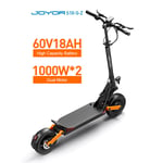 JOYOR - JOYOR S10-S-Z Elektrisk skoter med blinkers - 1000W motorer*2 60V18AH Batteri 70KM räckvidd Skivbromsar - Svart