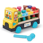 VTech - Lumi Camion Tap Tap, Camion Enfant Parlant et Musical Partiellement en Bois, Jouet d'Éveil et de Motricité Interactif et Lumineux, Cadeau Bébé Dès 18 Mois - Contenu en Français