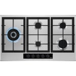 AEG 86cm 5 Burner Gas Hob - Stainless Steel