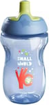 TOMMEE TIPPEE  Sportee Bottle 12m+ Blue 300ml Small World Bite Resistant Spout