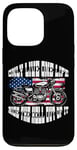 iPhone 13 Pro One Life Ride The Hell Out Of It US Flag Motorcycle Biker Case