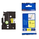 Brother P-Touch Cube Brother P-Touch Tape Sort på Gul 9mm Flexible ID (8m) TZE-FX621 (Kan sendes i brev) 50210392