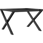 Vidaxl - Pieds de table basse cadre en x 60x40x38 cm fonte Noir