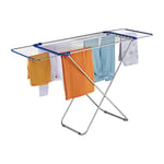 relaxdays Etendoir Extensible, Pliable, Acier Inoxydable, Longueur séchoir de 13,6 m, séchoir Droit HlP 97x176x55 cm