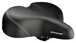 Schwinn Super Breeze Cruise Selle de vélo Confortable pour Homme et Femme, Selle de Rechange Compatible avec Tous Les vélos d’Adultes avec Support de Selle Standard, Mousse Confortable, Noir