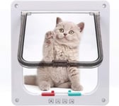 Sailnovo Cat Flap Dog Flap 4 Way Magnetic Clasp for Cats, Large Dogs 23.5 x 25 x 5.4cm Dog Door Cat Door Pet Flap, Install Easily with Telescopic Frame.