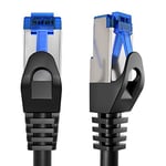 KabelDirekt Network Cable – Transmits maximum fibre-optic internet speed – Network, Ethernet Cable, LAN Cable – 0.3m – Available in 0.25-30m – Gigabit Network, Router/Modem, RJ45 (black/silver)