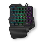 Nedis Wired Gaming Keyboard | USB Type-A | Membrane Nøgler | RGB | Enhånds | Universel | USB Drevet | Strømkabellængde: 1.60 m | Gaming