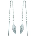 Boucles oreilles Brillaxis  Boucles d'oreilles  plumes pendantes argent