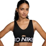 Nike Bra W NP Indy Plunge Bra Bold, Black/White/White, HF7324-010, L