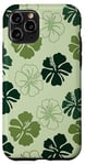 Coque pour iPhone 11 Pro Green Hibiscus Floral Hawaiian Flowers Island Tropical Beach