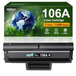 106A W1106A Cartouche de Toner Compatible pour HP 106A W1106A pour HP Laser 107a 107r 107w MFP 135a 135r 135w 135wg 137fwg 137fnw (1 Noir)