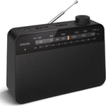 Philips Bärbar analog FM/MW-radio TAR2509. Nät- eller batteridriven.