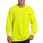 Dickies Men's Long Sleeve Heavyweight Crew Neck T-Shirt, Bright Yellow, XL