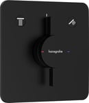 hansgrohe DuoTurn Q - shower mixer conceiled for 2 functions, shower mixer tap, single lever shower mixer for iBox universal 2, matt black, 75414670