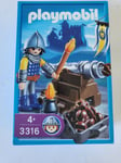 PLAYMOBIL Chevalier avec canon réf 3316 dès 4 ans