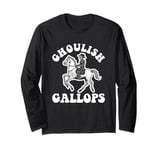 Ghost Horse Rider Equestrian Horse Riding Halloween Horse Long Sleeve T-Shirt