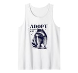 Vintage Style Trash Panda Raccoon Lover Adopt a Street Cat Tank Top