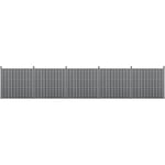 Neu.holz Kit de 5 Clôtures Barrière Brise Vue Brise Vent Bois Composite (wpc) Gris 185 x 932 cm