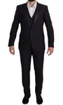 DOLCE & GABBANA Suit Black Virgin Wool Formal 3 Piece EU50/US40/L 6900usd