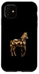 Coque pour iPhone 11 Cheval doré