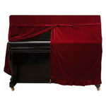 Cyslmuk - 152 x 60 x 110 cm Housse de piano, housse décorée anti-poussière pour piano complet Pleuche (rouge) housse de tabouret de support