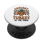 Thanksgiving Boy Turquie Coolest Turkey At The Table Son Boys PopSockets PopGrip Adhésif