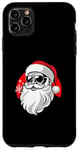 Coque pour iPhone 11 Pro Max Père Noël Avec Lunettes De Soleil Chapeau noel Et Barbe