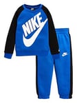 Nike Kids Boys Futura Crew And Jogger Set - Blue, Blue, Size 6-7 Years