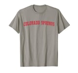 Colorado Springs CO Little London Outline Red Grunge T-Shirt