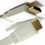 2 Meter HDMI Flat Cable Noodle Gold Plated Male to Male Lead