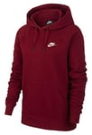 NIKE Sportswear Essential Hoodie Women Sweat à Capuche en Tissu Femme, Rouge (Team Red/White), L