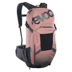 EVOC FR ENDURO 16 bike backpack, backpack for bike tours (LITESHIELD BACK PROTECTOR 95%, protectors, tool compartment, hydration bladder compartment 3l, size: M/L), Dusty Pink/Carbon Grey