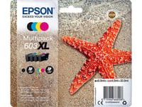 PACK EPSON 603XL NOIRE CYAN MAGENTA JAUNE / 603 xl etoile de mer noir bleu rouge