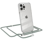 EAZY CASE for Apple iPhone 13 Pro Max Cover with Band Phone Chain Silicone Green