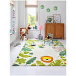 Esprit - Tapis enfant rectangle animal beige Safari Beige 133x200