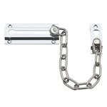 Security Door Chain Lock for Front Doors with Chrome Finish