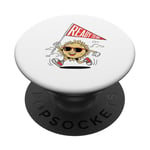 Ready To Die Funny Retro Cartoon Sun Sarcasm Retro PopSockets Adhesive PopGrip