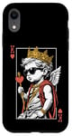 Coque pour iPhone XR Cupid Valentine King Of Hearts Card Poker Player