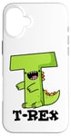 Coque pour iPhone 16 Plus Jeu de mots alphabet amusant T-Rex