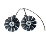 Ventilateur de refroidissement pour ASUS GTX1060,GTX1070,jas480,GTX 1060,1070,RX 480,carte de fouille T129215SU PLD09210S12HH,28mm,87mm - Type Argent