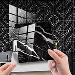 HORIWE Tile Stickers Marble Adhesive Tile Art Wall Decal Sticker DIY Kitchen Bathroom Backsplash Home Decor PVC Waterproof Oil Proof New 4x4 Inches 20pc