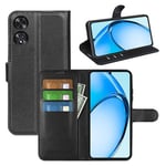 Oppo A60 4G      Pu Wallet Case    [Black]