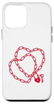 iPhone 12 mini Cute Womens Intertwined Heart Chain Love Lock Valentine' Day Case